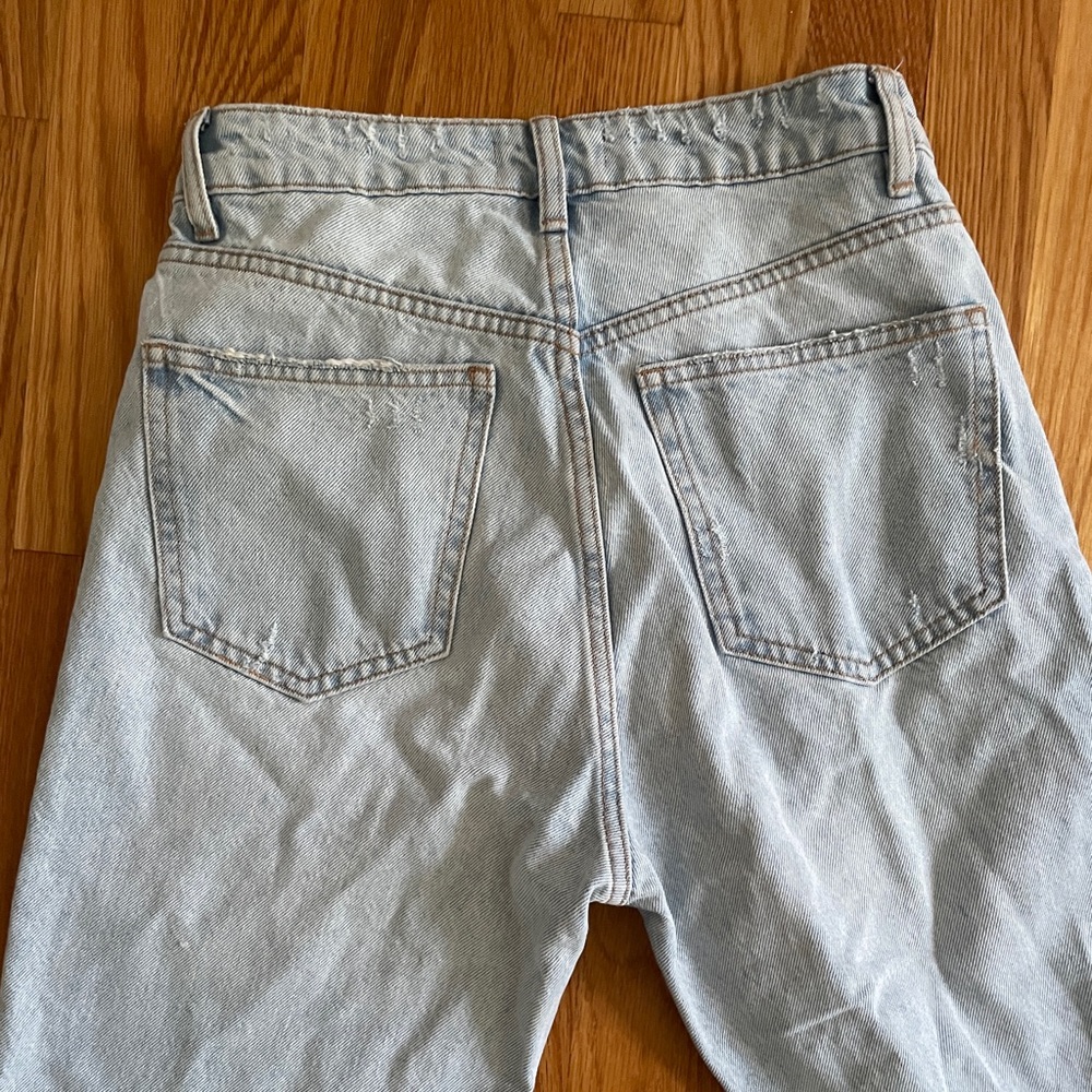 Zara light washed distressed jeans